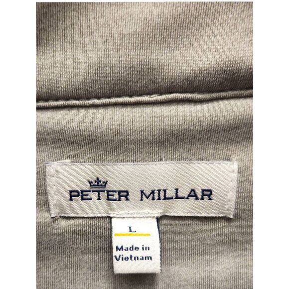 Peter Millar 1/2 ZIp Vest Men's Large performance polyester Gray, club logo - Picture 3 of 8